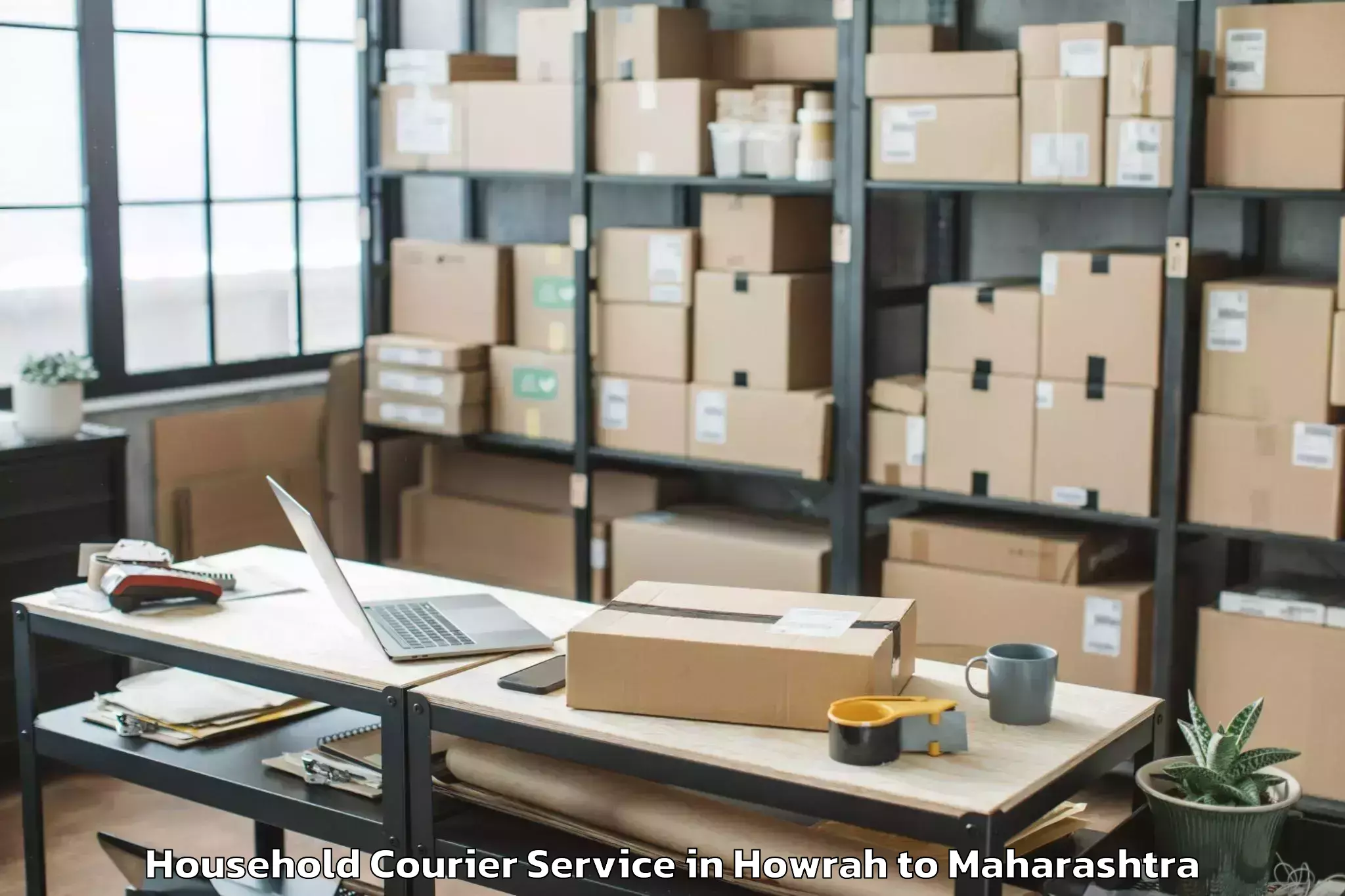 Reliable Howrah to Kalas Household Courier